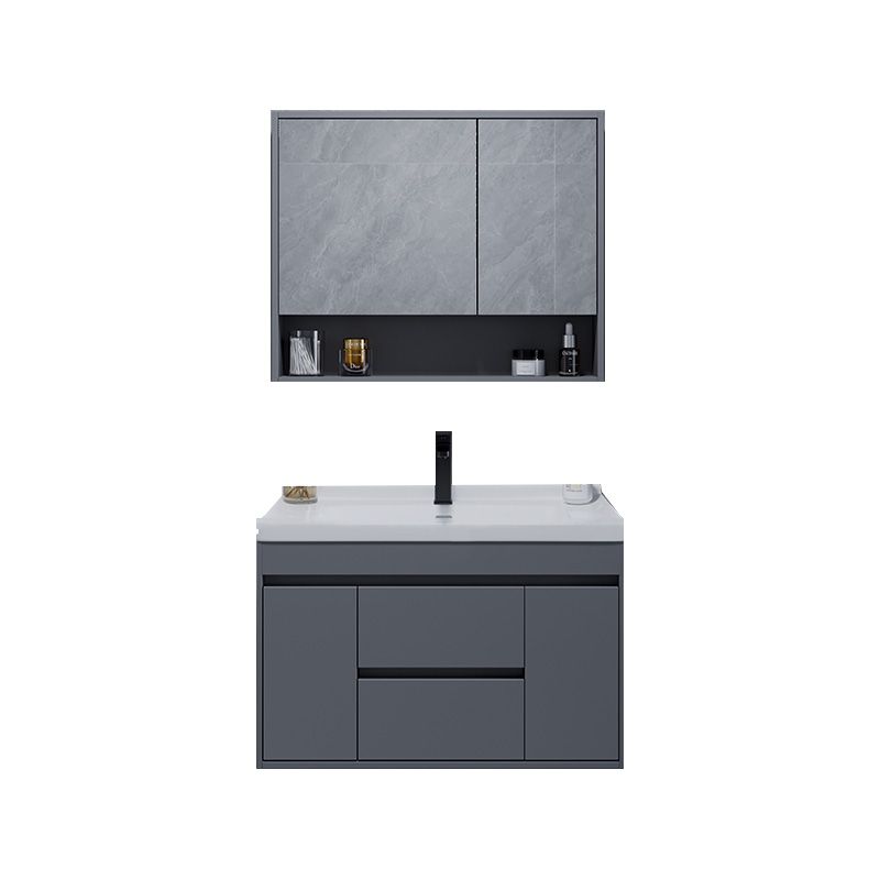 Solid Wood Wall Mount Single-Sink Modern Open Console with Sink Set Clearhalo 'Bathroom Remodel & Bathroom Fixtures' 'Bathroom Vanities' 'bathroom_vanities' 'Home Improvement' 'home_improvement' 'home_improvement_bathroom_vanities' 1200x1200_556d51d6-3712-49de-b3a5-eb454b520244