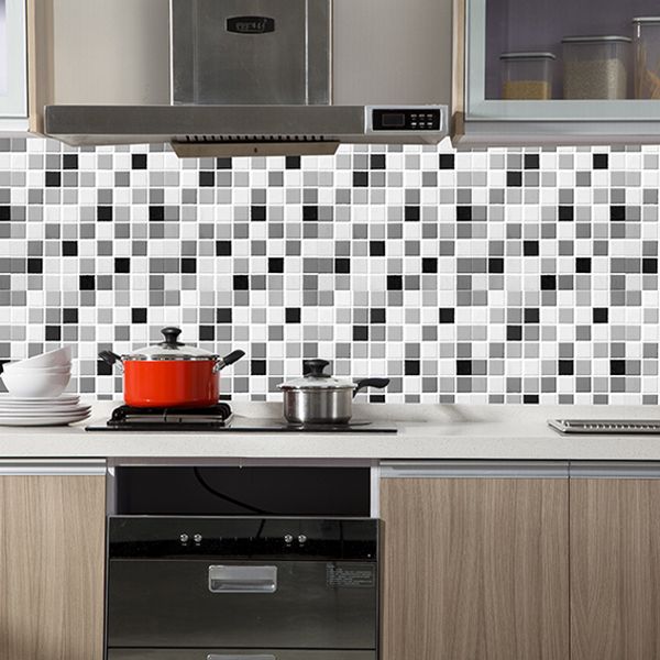 Mosaic Tile Wallpaper Plastic Waterproof Peel & Stick Mosaic Tile Clearhalo 'Flooring 'Home Improvement' 'home_improvement' 'home_improvement_peel_stick_blacksplash' 'Peel & Stick Backsplash Tile' 'peel_stick_blacksplash' 'Walls & Ceilings' Walls and Ceiling' 1200x1200_55839b47-2ef4-447b-9bdc-e13bf010559c