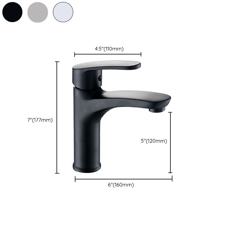 Contemporary Centerset Faucet Single Lever Handle Faucet for Bathroom Clearhalo 'Bathroom Remodel & Bathroom Fixtures' 'Bathroom Sink Faucets' 'Bathroom Sinks & Faucet Components' 'bathroom_sink_faucets' 'Home Improvement' 'home_improvement' 'home_improvement_bathroom_sink_faucets' 1200x1200_55845cc0-36c2-452e-8aa7-1e51d79954bb