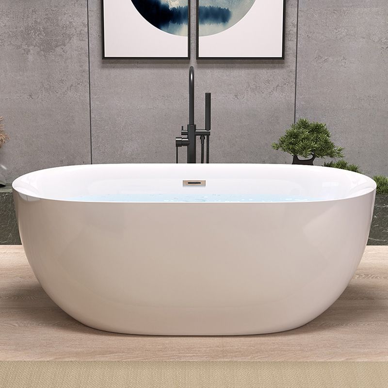 Antique Finish Soaking Bath Oval Stand Alone Modern Bath Tub Clearhalo 'Bathroom Remodel & Bathroom Fixtures' 'Bathtubs' 'Home Improvement' 'home_improvement' 'home_improvement_bathtubs' 'Showers & Bathtubs' 1200x1200_55a735b1-4393-4291-b1c1-637637ddea39