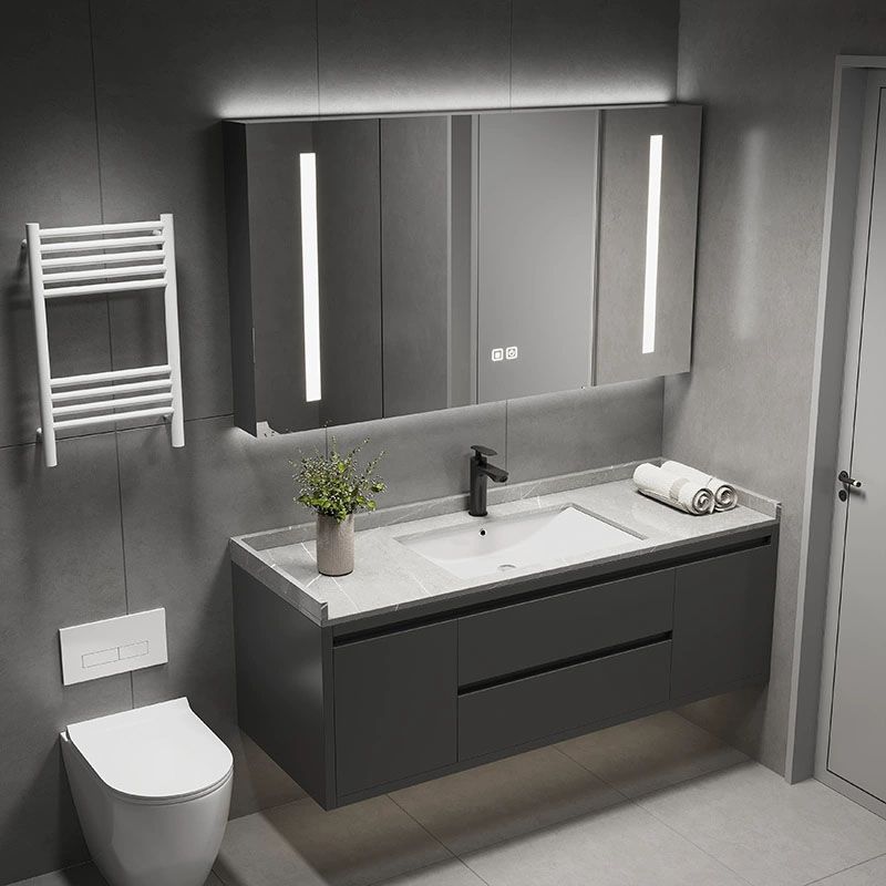 Wall Mount Modern Grey Bath Vanity with Mirror Faucet Sink for Bathroom Clearhalo 'Bathroom Remodel & Bathroom Fixtures' 'Bathroom Vanities' 'bathroom_vanities' 'Home Improvement' 'home_improvement' 'home_improvement_bathroom_vanities' 1200x1200_55c83e7d-6dd1-4e2b-bcfd-5664d29287ed