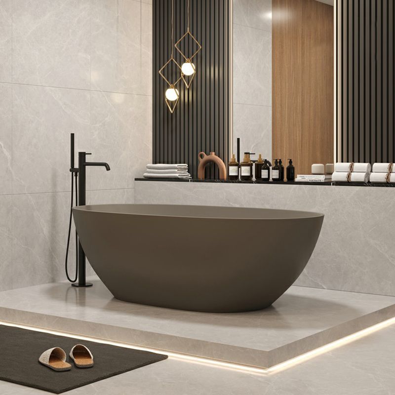 Stone Soaking Bathtub Modern Antique Finish Freestanding Bath Tub Clearhalo 'Bathroom Remodel & Bathroom Fixtures' 'Bathtubs' 'Home Improvement' 'home_improvement' 'home_improvement_bathtubs' 'Showers & Bathtubs' 1200x1200_55de175e-a208-46a4-bde5-7a8399a6a46d