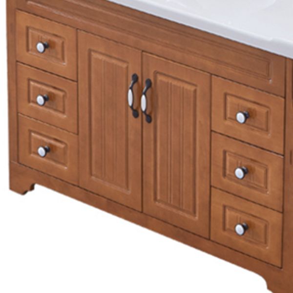 Wood Traditional Sink Vanity Freestanding Bathroom Vanity with Mirror Clearhalo 'Bathroom Remodel & Bathroom Fixtures' 'Bathroom Vanities' 'bathroom_vanities' 'Home Improvement' 'home_improvement' 'home_improvement_bathroom_vanities' 1200x1200_55ea2478-783d-4688-94d8-9eb8fd841d27