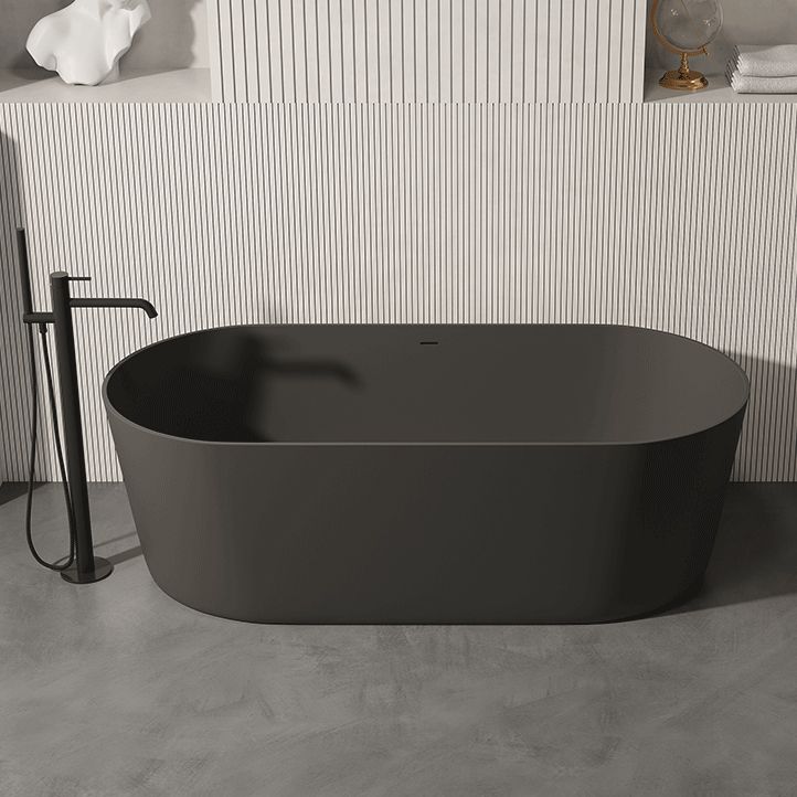 Oval Antique Finish Soaking Bathtub Back to Wall Modern Bath Tub Clearhalo 'Bathroom Remodel & Bathroom Fixtures' 'Bathtubs' 'Home Improvement' 'home_improvement' 'home_improvement_bathtubs' 'Showers & Bathtubs' 1200x1200_561df696-a38e-43a3-a9da-0e1fb4e0070f