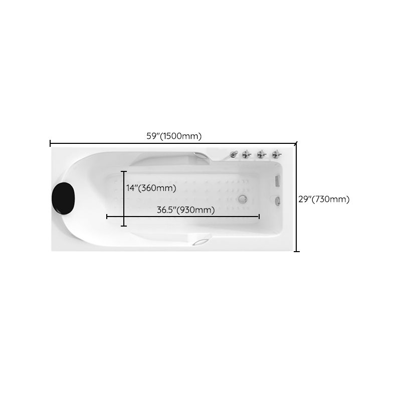 Modern Acrylic Rectangular Bathtub White Drop-in Soaking Bath Clearhalo 'Bathroom Remodel & Bathroom Fixtures' 'Bathtubs' 'Home Improvement' 'home_improvement' 'home_improvement_bathtubs' 'Showers & Bathtubs' 1200x1200_562ccd59-b78b-4cf6-8049-b57b2b8e40e3