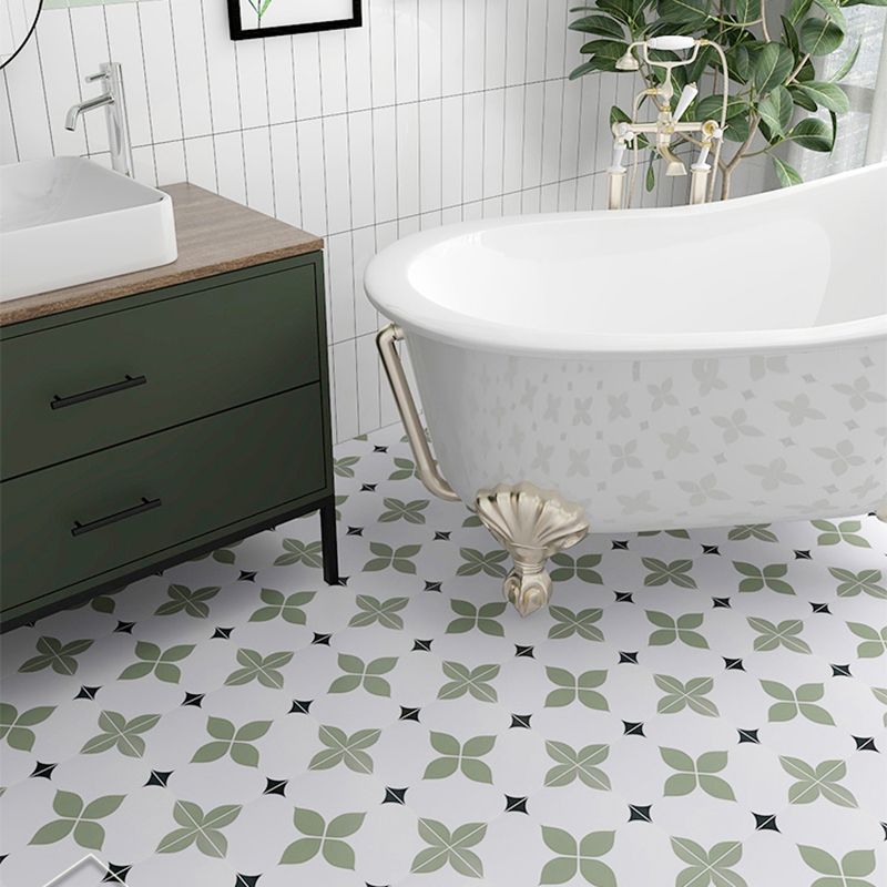 Modern Style Square Floor Tile Moroccan Print Straight Edge Waterproof Floor Tile Clearhalo 'Floor Tiles & Wall Tiles' 'floor_tiles_wall_tiles' 'Flooring 'Home Improvement' 'home_improvement' 'home_improvement_floor_tiles_wall_tiles' Walls and Ceiling' 1200x1200_5683e8f2-b34f-404a-a877-1d9367a4b732