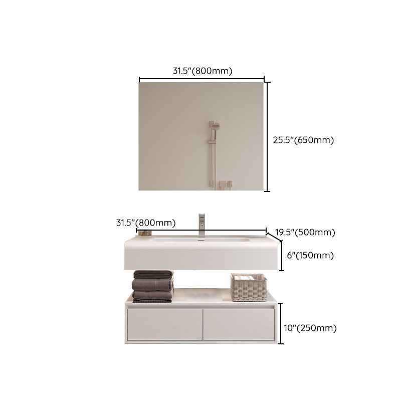 Mirror Included Wall Mount Sink Vanity with Faucet Sink for Bathroom Clearhalo 'Bathroom Remodel & Bathroom Fixtures' 'Bathroom Vanities' 'bathroom_vanities' 'Home Improvement' 'home_improvement' 'home_improvement_bathroom_vanities' 1200x1200_56b2dc6e-670b-44cb-b5d8-a933acd32086