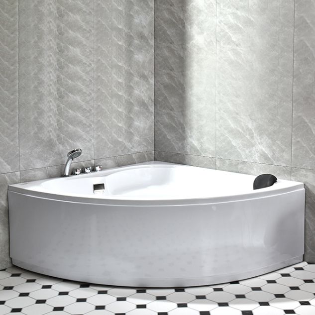 Modern Corner Soaking Bathtub Antique Finish Back to Wall Bath Tub Clearhalo 'Bathroom Remodel & Bathroom Fixtures' 'Bathtubs' 'Home Improvement' 'home_improvement' 'home_improvement_bathtubs' 'Showers & Bathtubs' 1200x1200_56c0db1d-9f74-44d0-ae3a-0f3ed9d10976