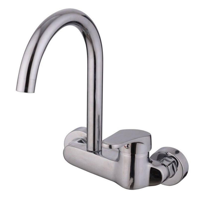 Modern Bridge Kitchen Faucet Brass Lever Handles Swivel Spout Wall Mounted Bar Faucet Clearhalo 'Home Improvement' 'home_improvement' 'home_improvement_kitchen_faucets' 'Kitchen Faucets' 'Kitchen Remodel & Kitchen Fixtures' 'Kitchen Sinks & Faucet Components' 'kitchen_faucets' 1200x1200_56cd1fcf-53f8-4bdf-883c-e3f8e645926d