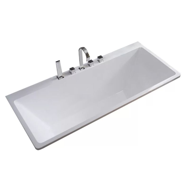 Soaking Acrylic Bathtub Drop in White Rectangular Modern Bath Clearhalo 'Bathroom Remodel & Bathroom Fixtures' 'Bathtubs' 'Home Improvement' 'home_improvement' 'home_improvement_bathtubs' 'Showers & Bathtubs' 1200x1200_56ea41d8-e25b-4c4e-8272-10e61abb4702