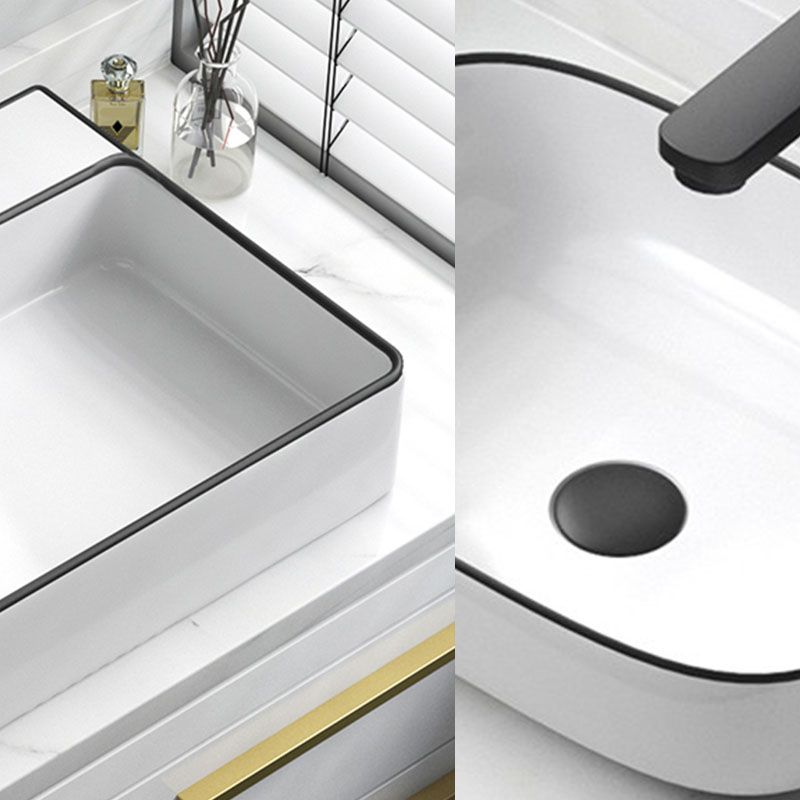 Bathroom Ceramic Sink Rectangular Rod Single Handle Faucet Sink Clearhalo 'Bathroom Remodel & Bathroom Fixtures' 'Bathroom Sinks & Faucet Components' 'Bathroom Sinks' 'bathroom_sink' 'Home Improvement' 'home_improvement' 'home_improvement_bathroom_sink' 1200x1200_56f58b07-576c-4552-b2ad-301a9e7a205a