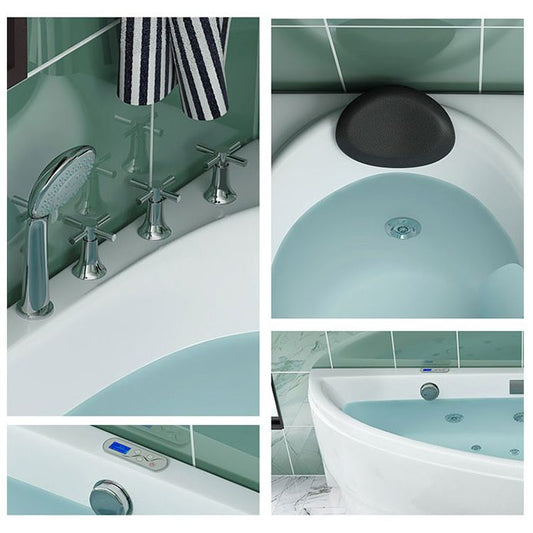 Free Form Bathroom Soaking Bathtub Back to Wall with Drain Tub Clearhalo 'Bathroom Remodel & Bathroom Fixtures' 'Bathtubs' 'Home Improvement' 'home_improvement' 'home_improvement_bathtubs' 'Showers & Bathtubs' 1200x1200_57087af3-616e-4118-85b7-773023b6f2c1