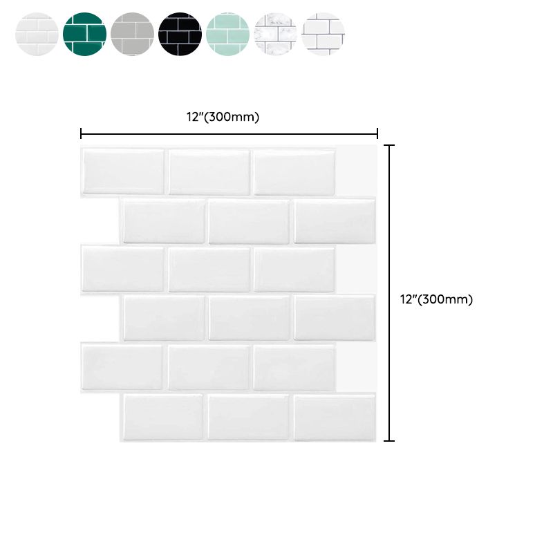 Plastic Peel & Stick Subway Tile Square Peel and Stick Backsplash Wall Tile Clearhalo 'Flooring 'Home Improvement' 'home_improvement' 'home_improvement_peel_stick_blacksplash' 'Peel & Stick Backsplash Tile' 'peel_stick_blacksplash' 'Walls & Ceilings' Walls and Ceiling' 1200x1200_5755c635-3ec2-4ba9-bb2a-7977ea4999f1