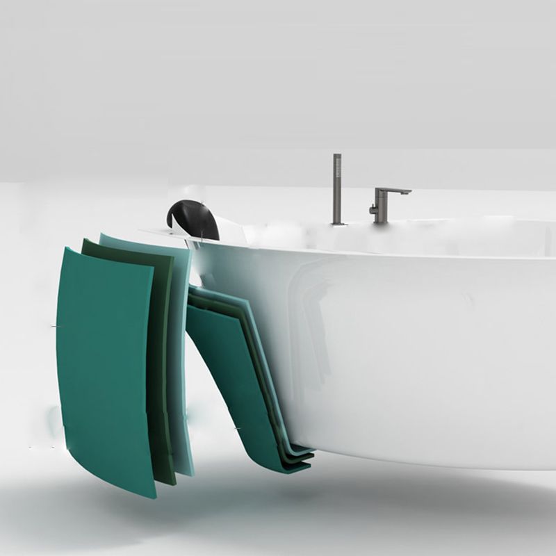 Contemporary Corner Acrylic Bathtub Soaking/Whirlpool Bathtub with Seat Clearhalo 'Bathroom Remodel & Bathroom Fixtures' 'Bathtubs' 'Home Improvement' 'home_improvement' 'home_improvement_bathtubs' 'Showers & Bathtubs' 1200x1200_577af9ab-5224-44b1-a928-c6f27a5a2481