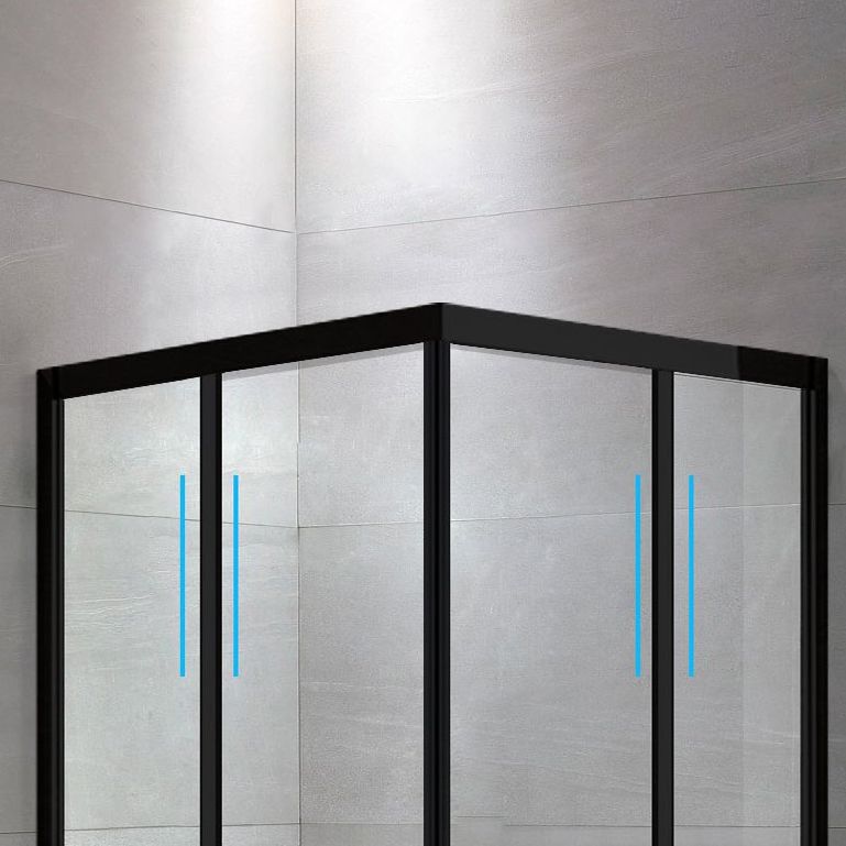 Framed Black Shower Enclosure Clear Easy Clean Glass Shower Enclosure Clearhalo 'Bathroom Remodel & Bathroom Fixtures' 'Home Improvement' 'home_improvement' 'home_improvement_shower_stalls_enclosures' 'Shower Stalls & Enclosures' 'shower_stalls_enclosures' 'Showers & Bathtubs' 1200x1200_577ea264-5289-4902-b27b-62fd0f6443da