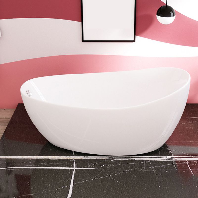 Acrylic Oval Bathtub for Bathroom Modern Soaking Freestanding Tub Clearhalo 'Bathroom Remodel & Bathroom Fixtures' 'Bathtubs' 'Home Improvement' 'home_improvement' 'home_improvement_bathtubs' 'Showers & Bathtubs' 1200x1200_57a19d97-d160-40f1-bd85-4babb1418df5