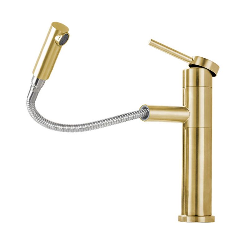 Glam 1-Handle Bathroom Sink Faucet 1 Hole Vessel Sink Bathroom Faucet with Stainless Steel Clearhalo 'bathroom_sink_faucets' 'Conjunta de Baño y Conjunta de Grifo' 'Coronamiento de Baño y Dispositivo de Baño' 'Grifo del lavabo del baño' 'Hogar' 'home_improvement' 'home_improvement_bathroom_sink_faucets' 'Mejoras para el hogar' 1200x1200_57b536dc-6806-469d-af4f-316fc118f53e