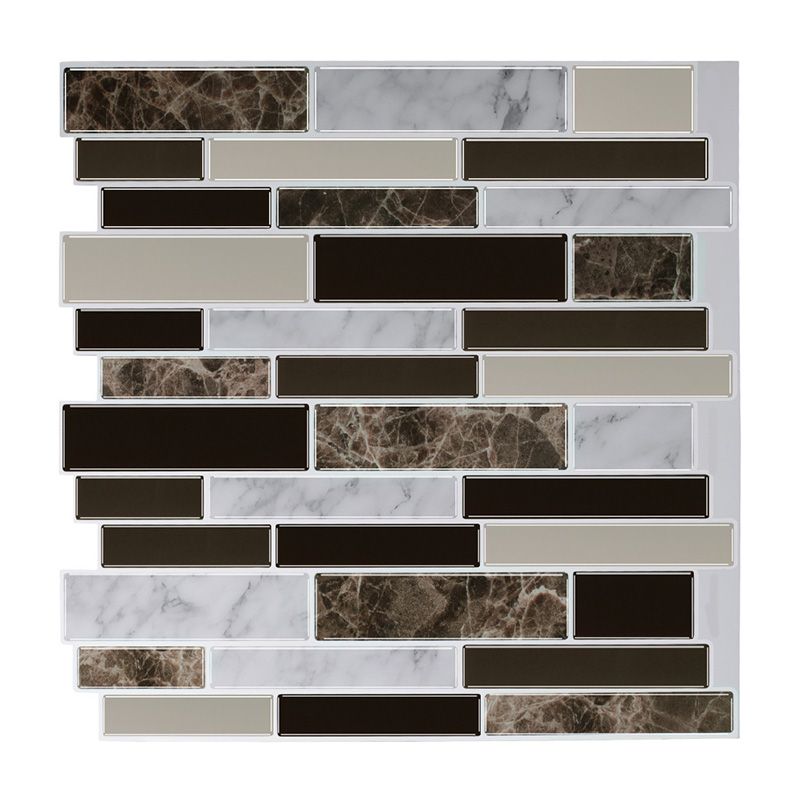 PVC Peel & Stick Tile Subway Rectangle Stain Resistant Peel & Stick Tile for Kitchen Clearhalo 'Flooring 'Home Improvement' 'home_improvement' 'home_improvement_peel_stick_blacksplash' 'Peel & Stick Backsplash Tile' 'peel_stick_blacksplash' 'Walls & Ceilings' Walls and Ceiling' 1200x1200_57b7db45-88ea-46ec-9ab1-bd19787451f4