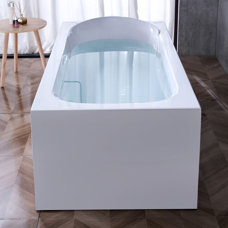 Soaking Bathtub Acrylic Antique Finish Rectangular Back to Wall Bath Tub Clearhalo 'Bathroom Remodel & Bathroom Fixtures' 'Bathtubs' 'Home Improvement' 'home_improvement' 'home_improvement_bathtubs' 'Showers & Bathtubs' 1200x1200_57ca7f7f-97a7-4ba4-a4ef-f6ca3f3adb68