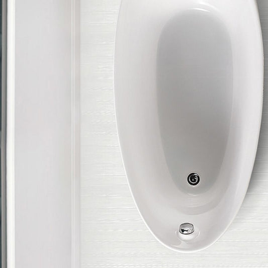 Modern White Ellipse Acrylic Bathtub Freestand Soaking Bathtub with Drain Bath Tub Clearhalo 'Bathroom Remodel & Bathroom Fixtures' 'Bathtubs' 'Home Improvement' 'home_improvement' 'home_improvement_bathtubs' 'Showers & Bathtubs' 1200x1200_57d5f24d-b926-49fa-adde-3230dba9bec8
