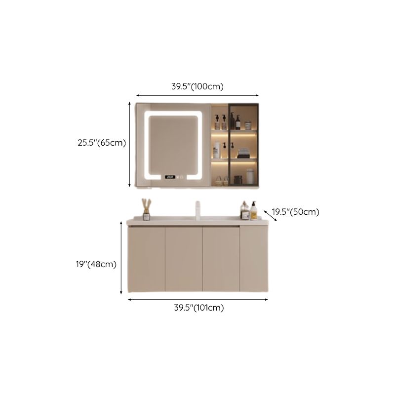Modern Style Wall Mount Vanity Set Wooden with Doors for Bathroom Clearhalo 'Bathroom Remodel & Bathroom Fixtures' 'Bathroom Vanities' 'bathroom_vanities' 'Home Improvement' 'home_improvement' 'home_improvement_bathroom_vanities' 1200x1200_5801f022-7bc7-49f0-8b4a-fcdc29016085