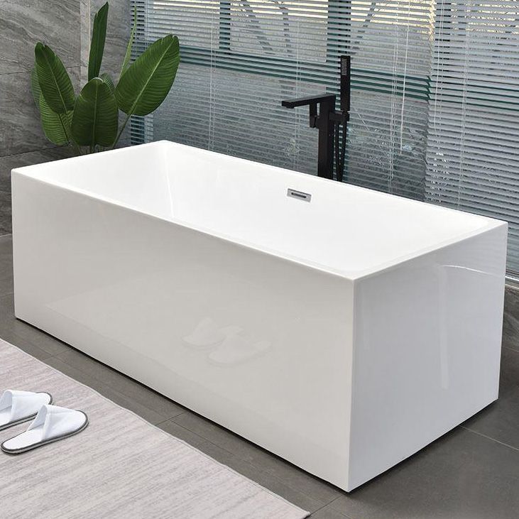 Back to Wall Bath Rectangular Antique Finish Soaking Modern Bath Tub Clearhalo 'Bathroom Remodel & Bathroom Fixtures' 'Bathtubs' 'Home Improvement' 'home_improvement' 'home_improvement_bathtubs' 'Showers & Bathtubs' 1200x1200_5814b03e-9882-46aa-a169-02b3d6ecfd62