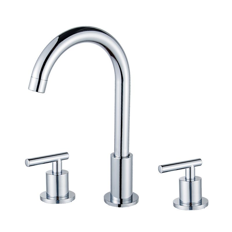 Contemporary Widespread Sink Faucet Plain High Arc Wide Spread Bathroom Faucet Clearhalo 'Bathroom Remodel & Bathroom Fixtures' 'Bathroom Sink Faucets' 'Bathroom Sinks & Faucet Components' 'bathroom_sink_faucets' 'Home Improvement' 'home_improvement' 'home_improvement_bathroom_sink_faucets' 1200x1200_584f03cc-1e22-4389-b669-f2250ee6983d