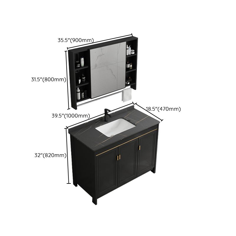 Rectangular Bathroom Vanity Glam Black Freestanding Metal Base Vanity Set Clearhalo 'Bathroom Remodel & Bathroom Fixtures' 'Bathroom Vanities' 'bathroom_vanities' 'Home Improvement' 'home_improvement' 'home_improvement_bathroom_vanities' 1200x1200_58810660-9595-431b-a8e7-bb3c30fbc5ed