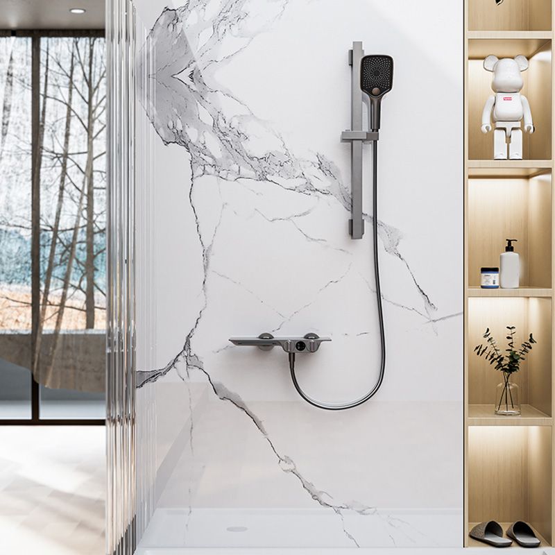 Modern Plain Shower Trim Adjustable Water Flow Wall Mount Shower Head Combo Clearhalo 'Bathroom Remodel & Bathroom Fixtures' 'Home Improvement' 'home_improvement' 'home_improvement_shower_faucets' 'Shower Faucets & Systems' 'shower_faucets' 'Showers & Bathtubs Plumbing' 'Showers & Bathtubs' 1200x1200_589584d5-2d5b-4345-95d9-c9ec671b11dd