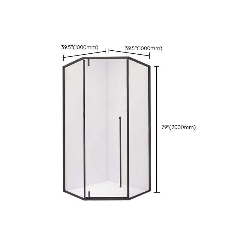 304 Stainless Steel Frame Shower Enclosure with 2 Door Handle Clearhalo 'Bathroom Remodel & Bathroom Fixtures' 'Home Improvement' 'home_improvement' 'home_improvement_shower_stalls_enclosures' 'Shower Stalls & Enclosures' 'shower_stalls_enclosures' 'Showers & Bathtubs' 1200x1200_58a934e7-aa28-426e-9e2b-ce6130339435