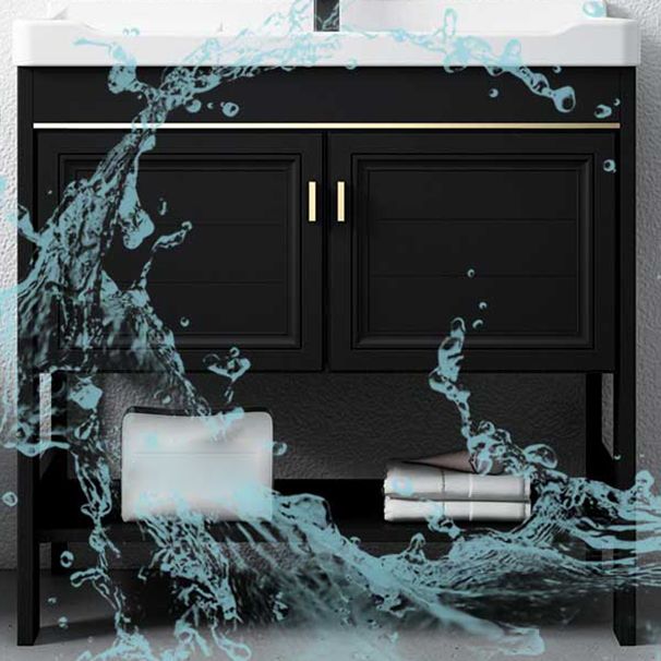 Glam Freestanding Bathroom Sink Vanity Single-Sink Bathroom Vanity Clearhalo 'Bathroom Remodel & Bathroom Fixtures' 'Bathroom Vanities' 'bathroom_vanities' 'Home Improvement' 'home_improvement' 'home_improvement_bathroom_vanities' 1200x1200_58b49892-9150-4ac6-b664-9a2176de9aa7