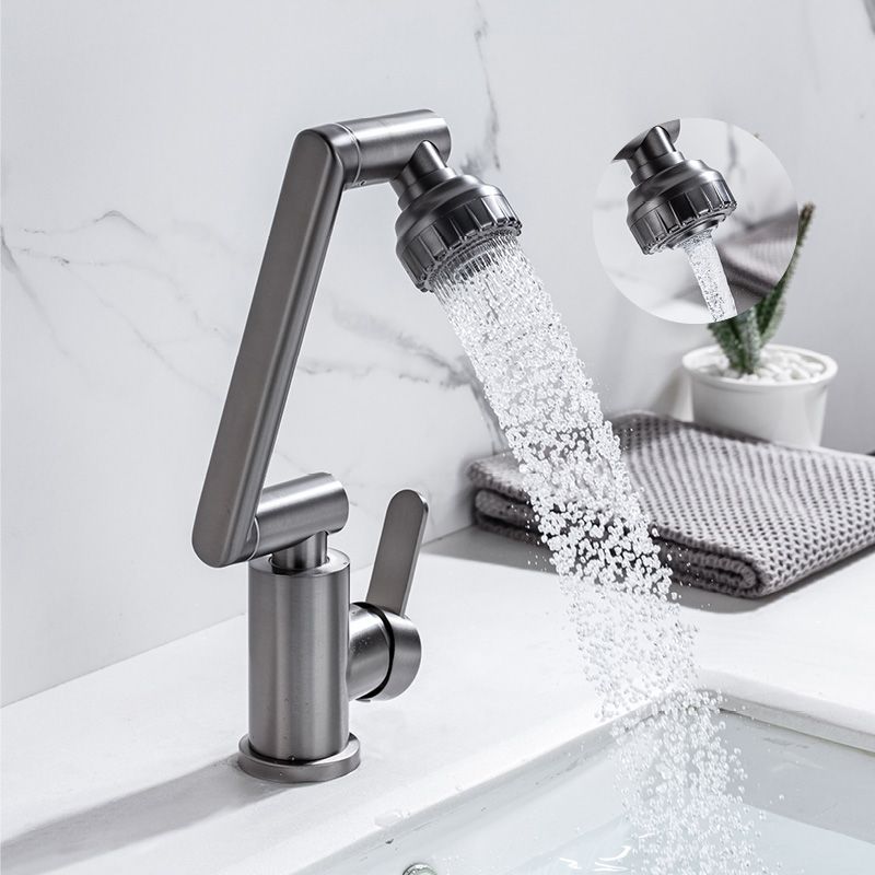 Contemporary Centerset Faucet Lever Handles Low Arc Stainless Steel Faucet Clearhalo 'Bathroom Remodel & Bathroom Fixtures' 'Bathroom Sink Faucets' 'Bathroom Sinks & Faucet Components' 'bathroom_sink_faucets' 'Home Improvement' 'home_improvement' 'home_improvement_bathroom_sink_faucets' 1200x1200_58bc03c3-f0f7-4179-851a-f8e8b9f4e2d6