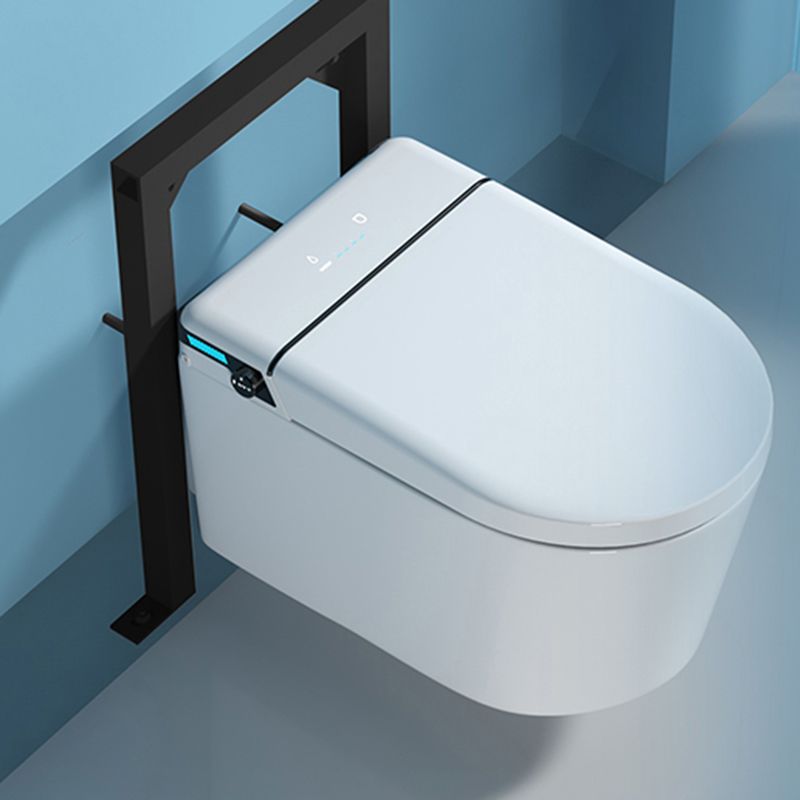 Elongated Smart Wall Mounted Bidet 14.17" H Toilet Seat Bidet with Warm Air Dryer Clearhalo 'Bathroom Remodel & Bathroom Fixtures' 'Bidets' 'Home Improvement' 'home_improvement' 'home_improvement_bidets' 'Toilets & Bidets' 1200x1200_58df7898-9527-4048-b6c2-87151b89e9c7