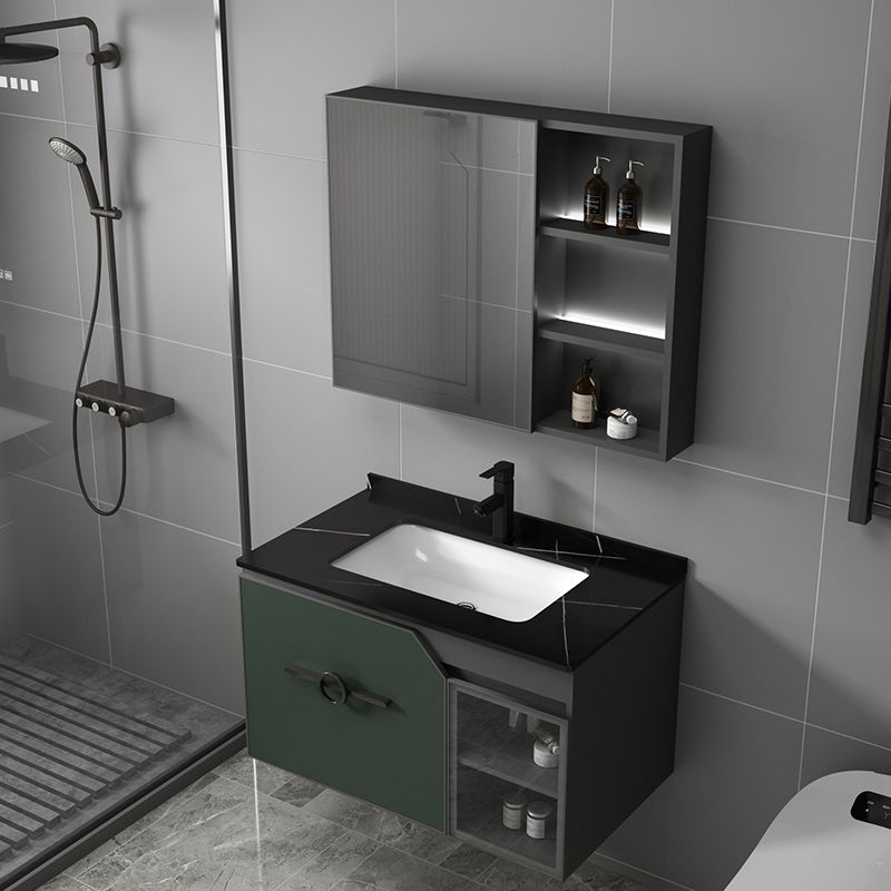 Modern Single Sink Vanity Metal Base Rectangular Wall Mount Vanity Set Clearhalo 'Bathroom Remodel & Bathroom Fixtures' 'Bathroom Vanities' 'bathroom_vanities' 'Home Improvement' 'home_improvement' 'home_improvement_bathroom_vanities' 1200x1200_5925caf5-3248-4440-8d11-b610215ca62d