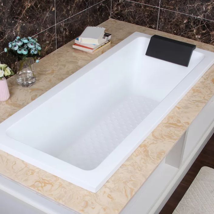 Acrylic Soaking Bathtub Antique Finish Drop-in Back to Wall Bath Tub Clearhalo 'Bathroom Remodel & Bathroom Fixtures' 'Bathtubs' 'Home Improvement' 'home_improvement' 'home_improvement_bathtubs' 'Showers & Bathtubs' 1200x1200_59325b73-172c-4da7-b172-1d9e923304b3