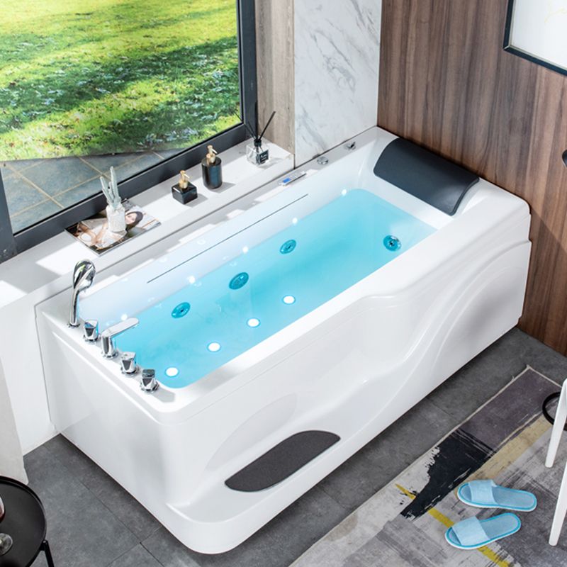 Contemporary Rectangle Bathtub Acrylic Air /Whirlpool/Soaking Bathtub Clearhalo 'Bathroom Remodel & Bathroom Fixtures' 'Bathtubs' 'Home Improvement' 'home_improvement' 'home_improvement_bathtubs' 'Showers & Bathtubs' 1200x1200_5932c41a-b9dd-45a0-b3f0-757ad5016e7a