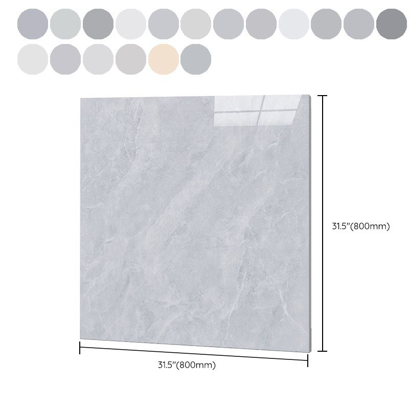 Square Ceramic Polished Straight Edge Singular Tile Marble Look Bathroom Floor Clearhalo 'Floor Tiles & Wall Tiles' 'floor_tiles_wall_tiles' 'Flooring 'Home Improvement' 'home_improvement' 'home_improvement_floor_tiles_wall_tiles' Walls and Ceiling' 1200x1200_594b4a64-4c9c-469e-84b3-9f3748400fa2