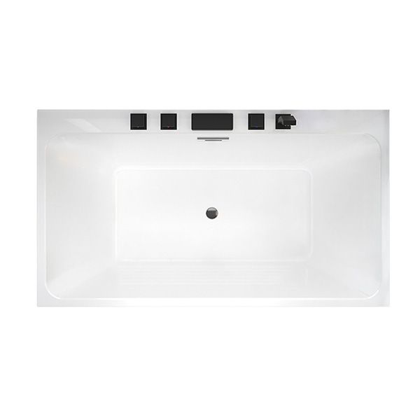 Back to Wall Soaking Bathtub Modern Rectangular Antique Finish Bathtub Clearhalo 'Bathroom Remodel & Bathroom Fixtures' 'Bathtubs' 'Home Improvement' 'home_improvement' 'home_improvement_bathtubs' 'Showers & Bathtubs' 1200x1200_5959e1a3-7cf0-485b-a930-1a0f0ed1d387