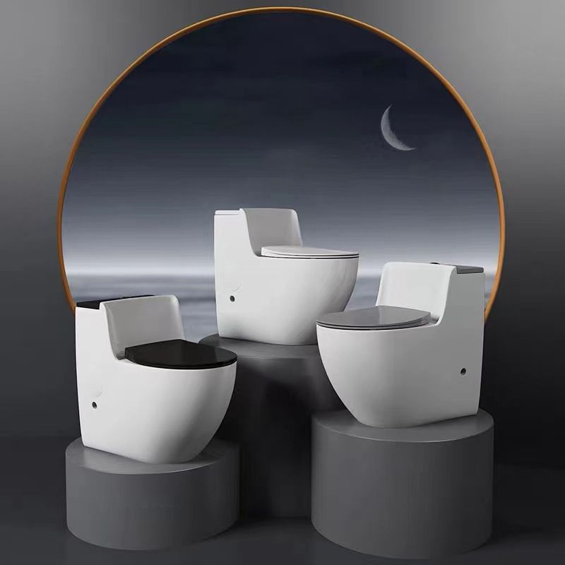Modern Elongated Toilet Bowl Siphon Jet Flush Toilet with Seat Clearhalo 'Bathroom Remodel & Bathroom Fixtures' 'Home Improvement' 'home_improvement' 'home_improvement_toilets' 'Toilets & Bidets' 'Toilets' 1200x1200_595e52a4-50f5-490e-8d5e-602edeae6fb4