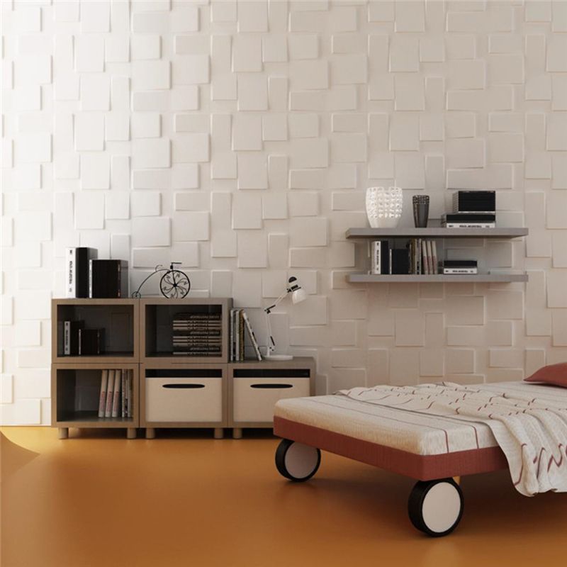 Modern Square Wall Paneling Peel and Stick Geometric Pattern Wall Paneling Clearhalo 'Flooring 'Home Improvement' 'home_improvement' 'home_improvement_wall_paneling' 'Wall Paneling' 'wall_paneling' 'Walls & Ceilings' Walls and Ceiling' 1200x1200_596532ac-9199-4e1b-9988-65041511a00d
