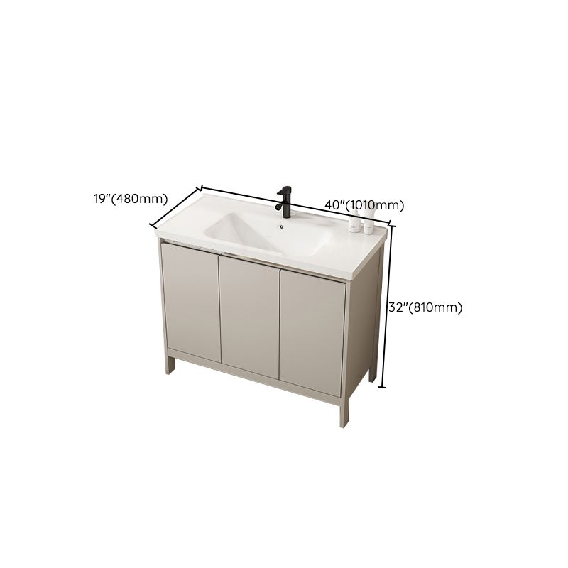 Rectangular Freestanding Bathroom Vanity Modern Gray Single-Sink Vanity Set Clearhalo 'Bathroom Remodel & Bathroom Fixtures' 'Bathroom Vanities' 'bathroom_vanities' 'Home Improvement' 'home_improvement' 'home_improvement_bathroom_vanities' 1200x1200_59a9e219-090d-4a44-9ef2-d879eb2c8658