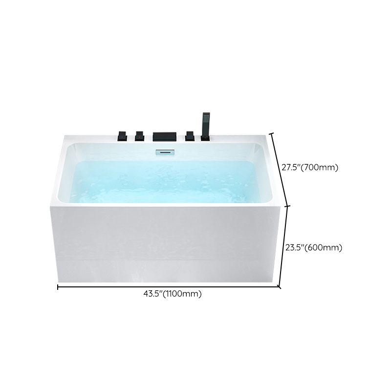 Back to Wall Soaking Bathtub Modern Rectangular Antique Finish Bathtub Clearhalo 'Bathroom Remodel & Bathroom Fixtures' 'Bathtubs' 'Home Improvement' 'home_improvement' 'home_improvement_bathtubs' 'Showers & Bathtubs' 1200x1200_59d69eb5-b88e-4347-ac22-c32f68e0d9a8