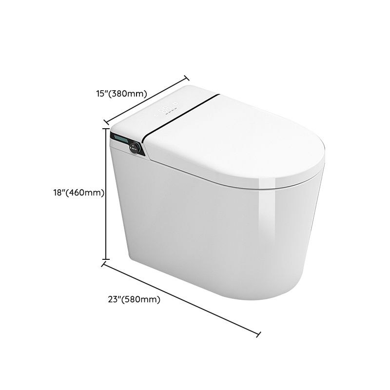 15" W Elongated Smart Floor Mount Bidet in White with Remove Control Clearhalo 'Bathroom Remodel & Bathroom Fixtures' 'Bidets' 'Home Improvement' 'home_improvement' 'home_improvement_bidets' 'Toilets & Bidets' 1200x1200_59e6db5d-4161-4399-b8f8-153284de707e