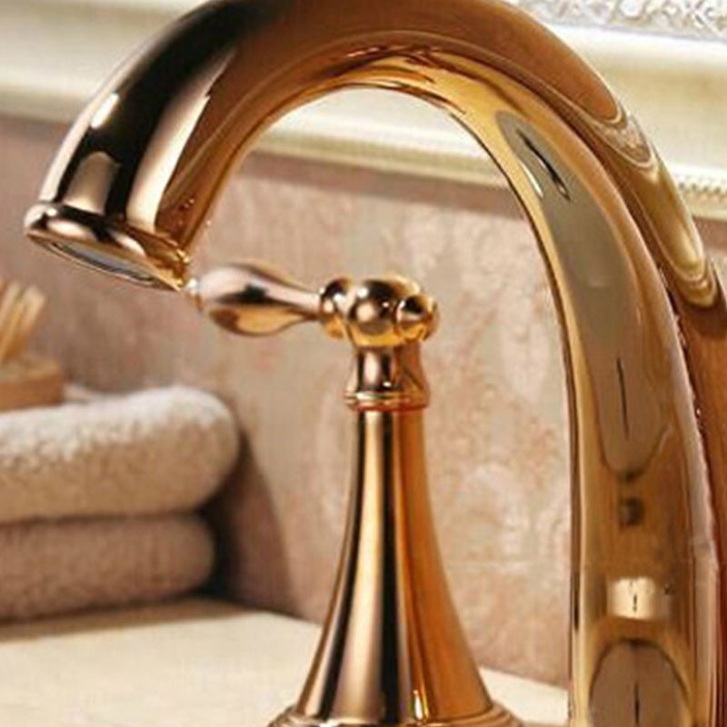 Luxury 3 Hole Sink Bathroom Faucet Lever Handle Basin Faucet Circular Brass Faucet Clearhalo 'Bathroom Remodel & Bathroom Fixtures' 'Bathroom Sink Faucets' 'Bathroom Sinks & Faucet Components' 'bathroom_sink_faucets' 'Home Improvement' 'home_improvement' 'home_improvement_bathroom_sink_faucets' 1200x1200_5a10a4ce-dc7d-4d3b-99a9-e6848fa26710