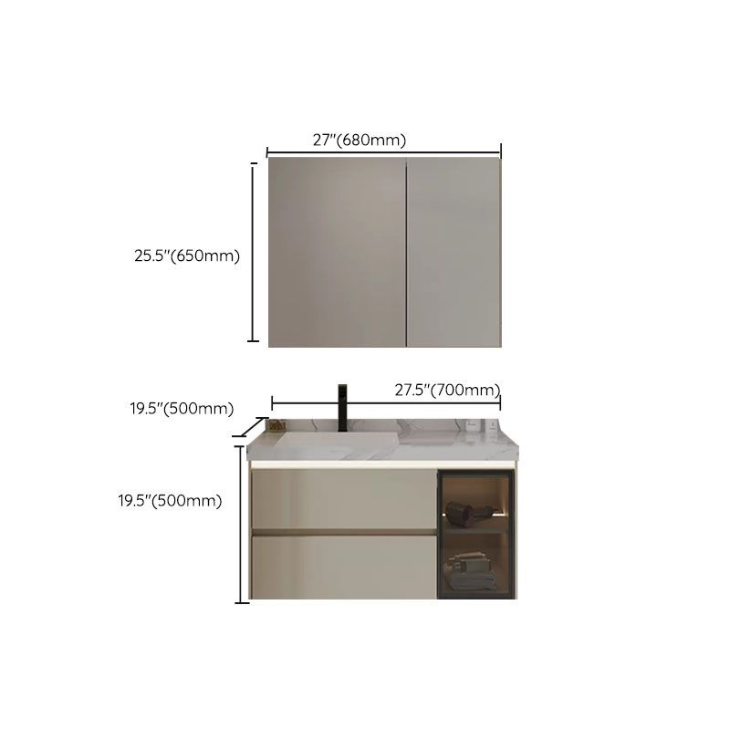 Wall Mounted Standard White Wood Modern Open Console with Sink Set Clearhalo 'Bathroom Remodel & Bathroom Fixtures' 'Bathroom Vanities' 'bathroom_vanities' 'Home Improvement' 'home_improvement' 'home_improvement_bathroom_vanities' 1200x1200_5a158ed8-d4d9-4d43-9d2a-509b5edea9b6