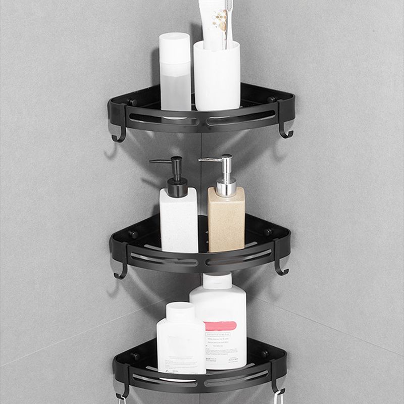 Modern Aluminum Bathroom Accessory Set Black/ Sliver Bath Shelf Clearhalo 'Bathroom Hardware Sets' 'Bathroom Hardware' 'Bathroom Remodel & Bathroom Fixtures' 'bathroom_hardware_sets' 'Home Improvement' 'home_improvement' 'home_improvement_bathroom_hardware_sets' 1200x1200_5a2d3822-4c96-4fd3-9a9c-60041f0430a3