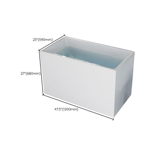 Modern Back to Wall Bathtub Rectangular Antique Finish Bath Tub Clearhalo 'Bathroom Remodel & Bathroom Fixtures' 'Bathtubs' 'Home Improvement' 'home_improvement' 'home_improvement_bathtubs' 'Showers & Bathtubs' 1200x1200_5a5f4ce9-e962-4107-8e38-202aa795b071