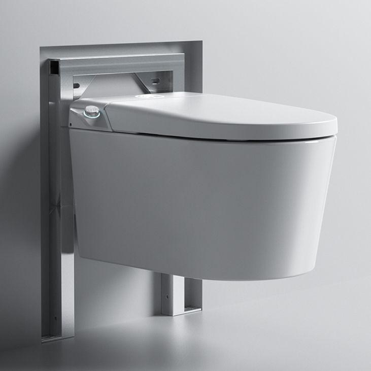 Horizontal Elongated Contemporary Wall Hung Toilet Set with Remote Clearhalo 'Bathroom Remodel & Bathroom Fixtures' 'Bidets' 'Home Improvement' 'home_improvement' 'home_improvement_bidets' 'Toilets & Bidets' 1200x1200_5a899067-f5ab-4367-b7f3-2d11c7ed29cb