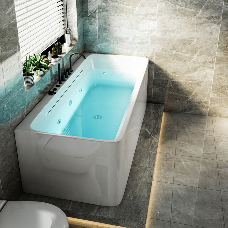 Modern Rectangular Alcove Bath Tub Acrylic Bath Tub for Home Clearhalo 'Bathroom Remodel & Bathroom Fixtures' 'Bathtubs' 'Home Improvement' 'home_improvement' 'home_improvement_bathtubs' 'Showers & Bathtubs' 1200x1200_5a9646f6-0cbe-45a2-ac76-9b96af6edb79