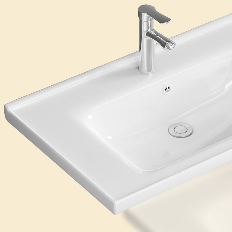 White Bathroom Vanity Metal Frame Single Sink Rectangular Freestanding Vanity with Mirror Clearhalo 'Bathroom Remodel & Bathroom Fixtures' 'Bathroom Vanities' 'bathroom_vanities' 'Home Improvement' 'home_improvement' 'home_improvement_bathroom_vanities' 1200x1200_5ab7531e-20b4-4c77-be23-db6ae12896aa